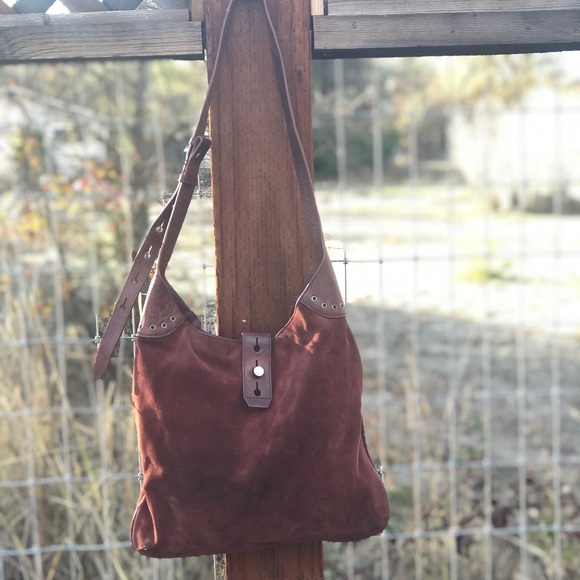 Lucky Brand “Lucky Rise” Suede Shoulder Bag